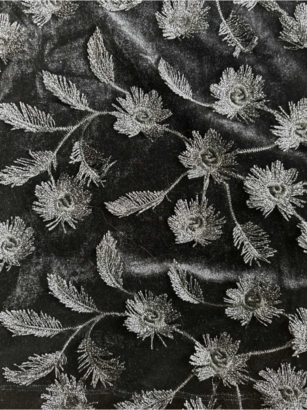 Chico's Black Floral Burnout Velvet Dress - Picture 3 of 4